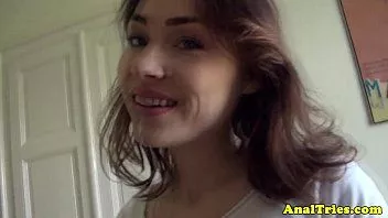 Play First time anal for amateur girlfriend